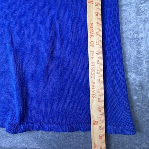 VTG Victoria Harbour Sweater Tunic Shirt Women's Size M Royal Blue Beaded Sequin - Picture 12 of 13